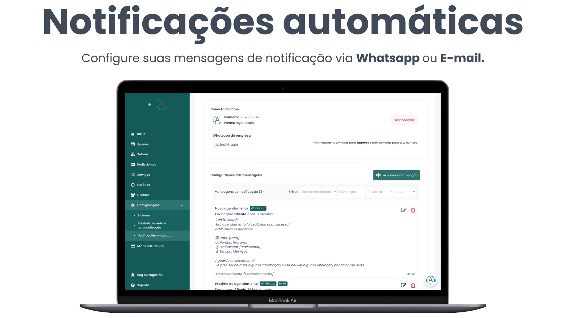 Notificações automáticas